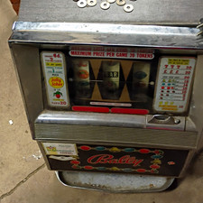 Bally Token Slot Machine w/ Reel Window and Bally Front Panel picture