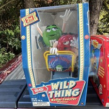M&M's Wild Thing Roller Coaster Candy Dispenser - Blue Red Green Yellow White picture