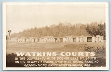 Postcard AR Mountainburg Watkins Courts Motel Cabins RPPC Real Photo W1 picture