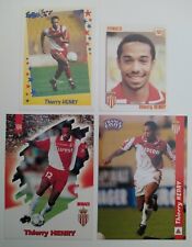 RARE ROOKIE THIERRY HENRY MONACO 97 98 99 PANINI FOOT FRANCE 4 STICKERS/CARDS picture