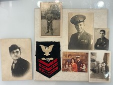 WWII Photo Ephemera Lot 1945 Le Havre France Letter USMC USN Aviation Patch Army picture