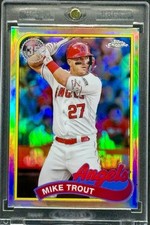 Mike Trout RARE REFRACTOR INVESTMENT CARD TOPPS CHROME ANGELS MVP MINT picture