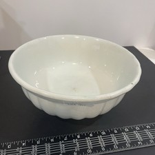 Antique Wood&Son Ironstone Scallop Edge Serving Bowl c1910 11