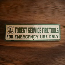 Vintage US Forestry Service Porcelain Sign National Park Service 20