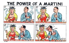 1950s PHOENIX ARIZONA AZ PETLEY LAFF CARD POWER OF A MARTINI POSTCARD P8544 picture