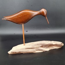 Vintage 1986 Dick Meyer Hand Carved Greater Yellowlegs Shorebird Decoy Driftwood picture