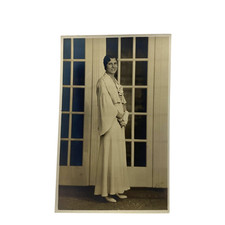 Vintage C1930s Woman Evening Gown Portrait RPPC Real Photo Postcard Defender picture