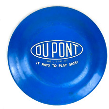 DuPont Advertising Frisbee It Pays To Play Safe Reg US Pat Blue 9