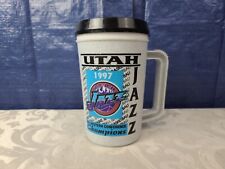1997 Vintage 90s NBA Western Conference Utah Jazz Plastic Insulated Travel Mug picture