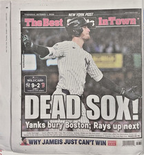 Cody Bellinger Yankees Beat Red Sox Win Wild Card New York Post 10/1/2026 picture