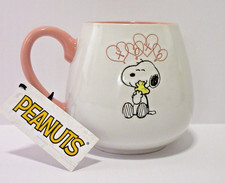 Snoopy Coffee Mug Valentines Day XOXO Hugs N Kisses Round Gibson B64 picture