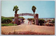 Cantamar Trailer Park Gate Baja California Mexico Chrome Postcard picture