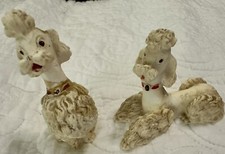 VINTAGE 1950'S MINIATURE CERAMIC SPAGHETTI POODLE - JAPAN 🐶 picture