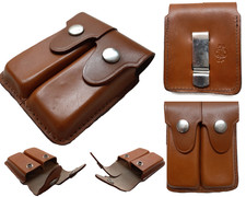 FN Ammo Pouch Leather U.S F9 GP Double Magazine Clip / Belt Clip Twin Mag Holder picture