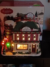 Vintage 2009 St. Nicholas Square Village Lighted SNS Brewery In Box Works picture