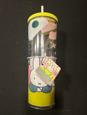 Starbucks Miffy Bunny Plastic Cold Cup Tumbler w/ Straw, Yellow Lid picture