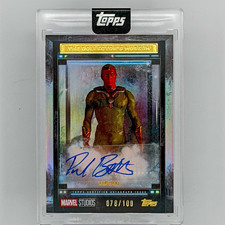 2025 Topps Marvel The Collector Paul Bettany Vision Museum Auto /100 TM-PB picture