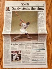 Sandy Alomar Indians 1997 MLB All-Star Game MVP Cleveland Plain Dealer newspaper picture