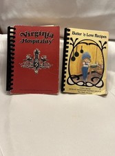 2 Vintage Spiral Community Cookbooks Virginia Hospitality Butter n love recipes  picture