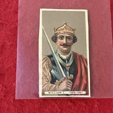 1898 Wills “Kings” KING WILLIAM I Tobacco Card No#   G-VG picture
