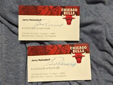 BOGO Jerry Reinsdorf Autograph Signed Chicago Bulls Business Cards See Descripti picture