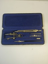 Vintage Kern Aarau Swiss Math & Engineer's 6-piece Drafting Compass Set in Case picture