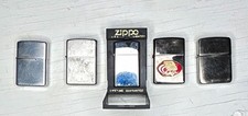 Zippo Mixed Lot of 5 Lighters- NIB, Dale Earnhardt Junior & 3 Vintage untested picture