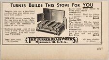 1937 Print Ad Turner Portable Gas Stoves Camping Turner Brass Works Sycamore,IL picture