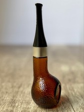 Vintage 1970s Avon Öland Amber Glass Pipe Aftershave Bottle Decanter picture