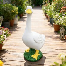 Porch Goose Statue Garden Decor - 20″ Large Porch Goose Statues, Resin Duc picture