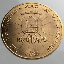Commonwealths Oldest May Day Celebration 1870 1970 Trade Dollar V085 picture