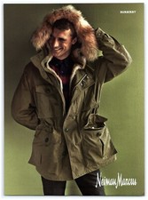 PRINT AD, 2017 Neiman Marcus Burberry Winter Fur Lined Hood Jacket Flannel Shirt picture
