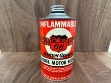 VINTAGE~ PHILLIPS 66 PETROLEUM CO AVIATION MODEL GASOLINE 16OZ CAN- NICE picture
