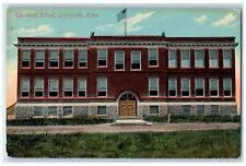 1913 Cleveland School Coffeyville Kansas KS Antique Posted Postcard picture