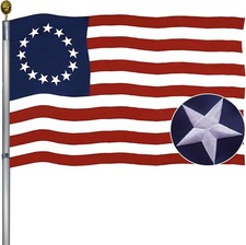 Embroidered Betsy Ross USA Flag 3x5 Nylon Polyester 13 Colonies Sewn Stripes picture