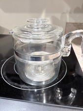 Vintage Pyrex Flameware 6 Cup Glass Coffee Percolator 7756 (Missing Stem) picture