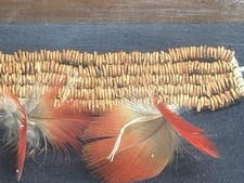Amazon Brazilian Indigenous Seed Necklaces Feather Jewelry Framed Shadow Box picture