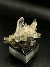Quartz with Brookite, Natural Clear Crystal Cluster Specimen picture