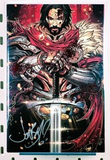 BRZRKR LIGHT DRAWS BREATH #1 SDCC SIGNED JONBOY MEYERS RED SPOT FOIL 1:100 COA picture