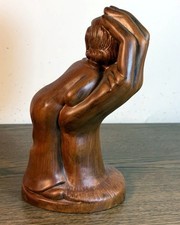 Vintage Porcelain Hand Holding Boy Figurine Acorn Industries Chicago 9 in Tall picture