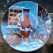 Vintage 1981 Shhh Mike Hagel Santa Christmas Collector Plate picture