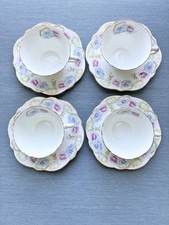 Vintage Regent China Teacup Saucer Set 8 Pcs #5803 Langton Curio Cabinet Party picture