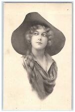1912 Pretty Woman Cowgirl Big Hat Saint Claire Minnesota MN Antique Postcard picture
