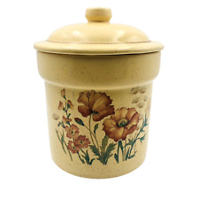 Vintage 1970's Treasure Craft Wildflower Orange Poppy Canister Cookie Jar  picture