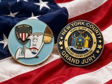 New York County State of NY True Bill Grand Jury Challenge Coin Original Design picture