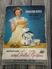 Hamilton Beach 1948 Food Mixer Instruction Manual With Tested Recipes Vintage picture