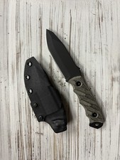 Half Face Blades Disaster Jr. Black Canvas Micarta CPM 3V picture