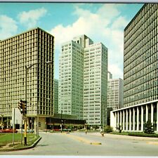 c1960s Pittsburgh PA Downtown Gateway Center Hilton Hotel Stop Light Signal A221 picture