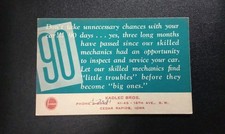 Studebaker Dealership Mechanic Service Reminder Cedar Rapids IA Postcard 1956 picture