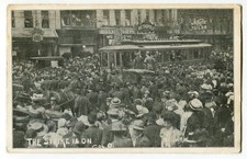 1910 Streetcar Strike Col. Ohio RIOTS Mailed by Witness Contribution Postcard picture
